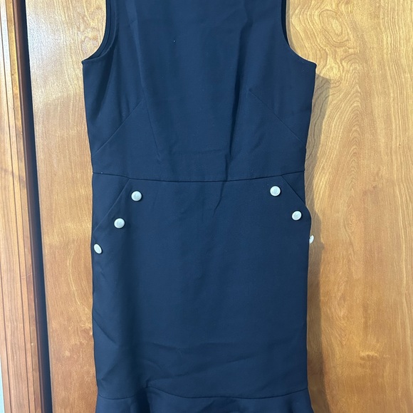 LOFT Dresses & Skirts - LOFT Navy Sleeveless Midi Dress with Button Accents